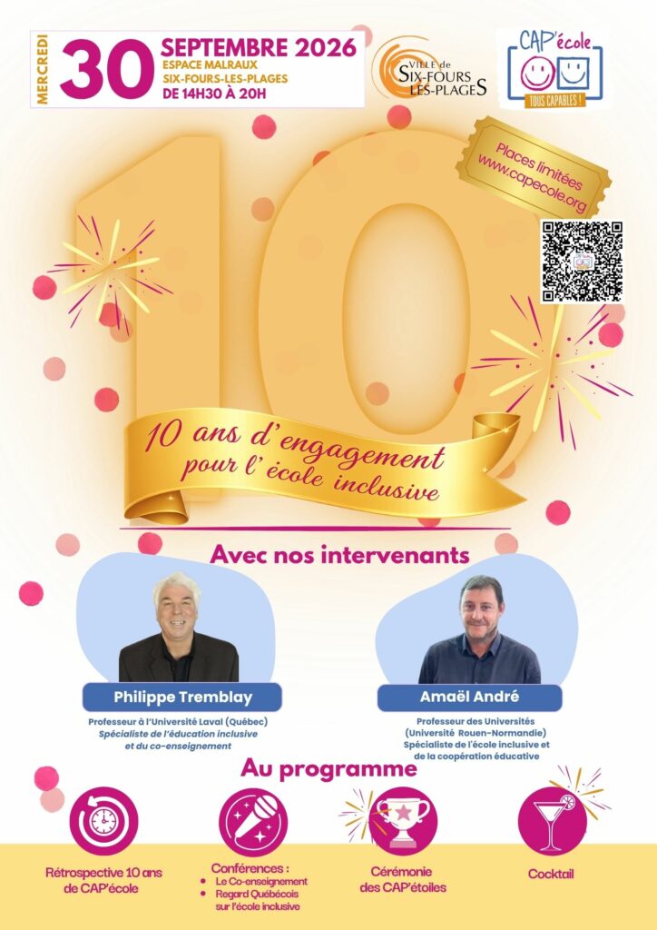 Affiche 10 ans CAP'école